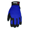 Clarino Synthetic Leather Palm Mechanics Gloves, Medium, Blue/Black, Pair