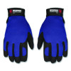 Clarino Synthetic Leather Palm Mechanics Gloves, X-Large, Blue/Black, Pair