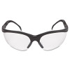 Klondike Safety Glasses, Matte Black Half Frame, Clear Dual Anti-Fog Lens