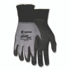 Ninja Nitrile Coating Nylon/Spandex Gloves, Large, Black/Gray, 12 Pairs
