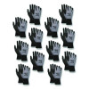 Ninja Nitrile Coating Nylon/Spandex Gloves, Small, Black/Gray, 12 Pairs