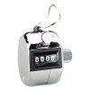 Crowd Control Hand Tally Counter, Registers 0-9999, Chrome