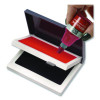 2000 Plus Two-Color Felt Stamp Pad Case, 4" x 2", Black/Red