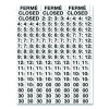 Open/Closed Business Hours Sign Kit, 8 X 12, Red