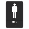 Indoor Restroom Door Sign, Men/Women, 5.9 X 9, Black/White, 2/Pack