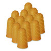 Fingertip Pads, Size 12, Large, Amber, 12/Pack