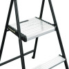 2-Step Stepstool, 250 Lb Capacity, 19" Working Height, 22.5" Spread, Black/Silver