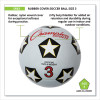 Rubber Sports Ball, Soccer, No. 3 Size, White/Black