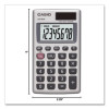 Hs-8Va Handheld Calculator, 8-Digit Lcd, Silver