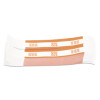 Currency Straps, Self-Adhesive, Ones, $50 Strap, Orange/White, 1,000/Pack