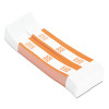 Currency Straps, Self-Adhesive, Ones, $50 Strap, Orange/White, 1,000/Pack