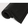 Crown-Tred Indoor/Outdoor Scraper Mat, Black Loop-Twist Ribbed Rubber Surface, 35.5" x 59.5"