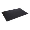 Crown-Tred Indoor/Outdoor Scraper Mat, Black Loop-Twist Ribbed Rubber Surface, 35.5" x 59.5"