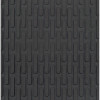 Crown-Tred Indoor/Outdoor Scraper Mat, Black Loop-Twist Ribbed Rubber Surface, 35.5" x 59.5"
