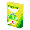 Nontoxic Anti-Dust Chalk, 3" x 0.31" Diameter, White, 12 Sticks/Box