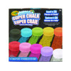 Super Chalk, 1" x 2.8" Diameter, 10 Assorted Colors, 10 Pucks/Box