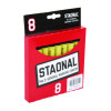 Staonal Marking Crayons, 0.56" x 5", Black, 8/Box