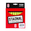 Staonal Marking Crayons, 0.56" x 5", Black, 8/Box