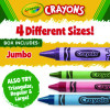 Jumbo Crayola Crayons, Jumbo Size, 0.56" x 5", 16 Assorted Colors, 16/Box