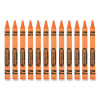 Bulk Crayons, Regular Size, 0.31" x 3.63", Orange, 12/Box
