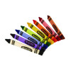 Triangular Crayons, Regular Size, 0.5" x 4", 8 Assorted Colors, 8/Pack