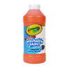 Washable Paint, Orange, 16 Oz Bottle