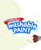 Washable Paint, White, 16 Oz Bottle