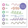 Signature Metallic Outline Paint Markers, Bullet Tip, Assorted Colors, 6/Pack