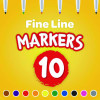 Non-Washable Marker, Fine Bullet Tip, Assorted Classic Colors, 10/Pack