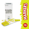 Broad Line Washable Markers, Broad Bullet Tip, Yellow, 12/Box