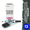 Broad Line Washable Markers, Broad Bullet Tip, Black, 12/Box