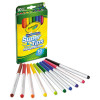 Washable Super Tips Markers, Fine/Broad Bullet Tips, Assorted Colors, 10/Set