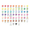 Short Colored Pencils Hinged Top Box With Built-In Pencil Sharpener, 3.3 Mm, 2B, Assorted Lead And Barrel Colors, 64/Pack