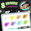 Washable Dry Erase Crayons With Built-In Sharpener And E-Z Erase Cloth, Large Size, 0.44 x 4, 8 Assorted Bright Colors, 8/Box