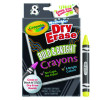 Washable Dry Erase Crayons With Built-In Sharpener And E-Z Erase Cloth, Large Size, 0.44 x 4, 8 Assorted Bright Colors, 8/Box