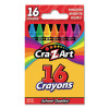 Crayons, Regular Size, 16 Assorted Colors, 16/Set