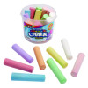 Washable Sidewalk Jumbo Chalk In Storage Bucket With Lid And Handle, 12.63", 20 Assorted Colors
