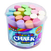 Washable Sidewalk Jumbo Chalk In Storage Bucket With Lid And Handle, 12.63", 20 Assorted Colors