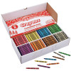 Crayons Classpack With Compartmentalized Storage Box, Regular Size, 8 Assorted Colors, 800/Pack