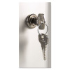 Locking Key Cabinet, 36-Key, Brushed Aluminum, Silver, 11.75" x 4.63" x 11"