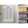 Locking Key Cabinet, 36-Key, Brushed Aluminum, Silver, 11.75" x 4.63" x 11"