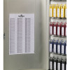 Locking Key Cabinet, 72-Key, Brushed Aluminum, Silver, 11.75" x 4.63" x 15.75"
