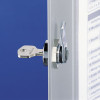 Locking Key Cabinet, 72-Key, Brushed Aluminum, Silver, 11.75" x 4.63" x 15.75"