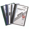 Duraclip Report Cover, Clip Fastener, 8.5 x 11, Holds 60 Sheets, Clear/Black, 25/Box