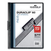Duraclip Report Cover, Clip Fastener, 8.5 x 11, Holds 60 Sheets, Clear/Black, 25/Box