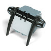 Visifix Flip Rotary Business Card File, Holds 400 2.88 X 4.13 Cards, 8.75 X 7.13 X 8.06, Plastic, Black/Silver