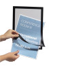 Duraframe Sign Holder, 8.5 x 11, Black Frame, 2/Pack
