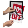 Duraframe Sign Holder, 5.5 x 8.5, Black Frame, 2/Pack