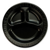 Quiet Class Laminated Foam Dinnerware, Plate, 10.25" Dia, Black, 125/Pack, 4 Packs/Carton