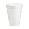 Small Foam Drink Cups, 12 Oz, White, 24/Bag, 12 Bags/Carton